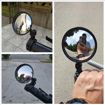 1 бр. универсална кормило огледало за обратно виждане с контролиран завой, широкоъгълни велосипедни огледала за обратно виждане за МТВ, аксесоари за автомобилния велосипеди