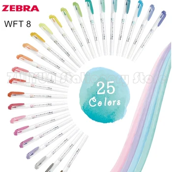 10 Нови цветове Zebra WFT8 MildLiner маркер с двоен фитил Мека четка за рисуване, standalone, маркировъчна дръжка, японски канцеларски материали, оригинален продукт
