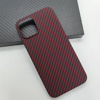 100% Днешно Въглеродни Влакна за iphone 12 pro max case луксозни Тънки Червено-черни Калъфи, изработени от Въглеродни Влакна за iPhone 12 Mini pro 12