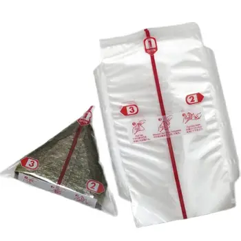 100 бр., двуслойни триъгълни пакет за опаковане на оризови топки, чанта за суши, водорасли Нори Онигири, опаковки за приготвяне на суши, инструменти, аксесоари