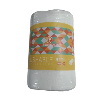 100 бр. ролка за еднократна употреба плочки за памперси от бамбуково влакно за бебета, екологично чиста части за памперси от мека тъкан
