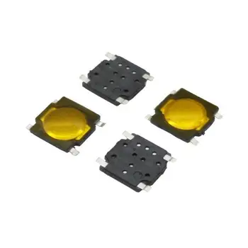 100шт 4.5*4.5*0.55 мм, 4,5x4,5x0,55 мм, 4,5X4,5X0,55 мм Осезаемо бутон превключвател Tact 4-пинов превключвател Micro Switch SMD