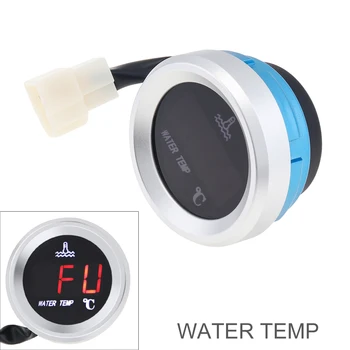 12-52 mm универсален електронен led цифров измерител на температурата на водата с определени кабелен сензор за температура за автомобил, камион, яхта, морски лодки