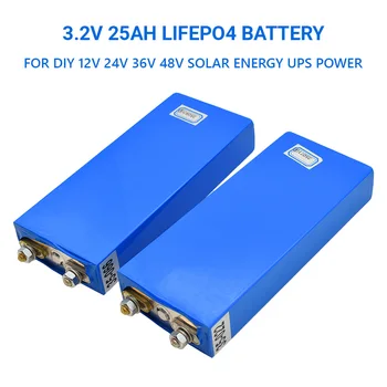 3.2 В 25Ah LiFePO4 Акумулаторна батерия 25000 ма Литиево-Железен Фосфат Дълбоки Цикли за Diy 12 24 36 48 В Слънчева Енергия ПРОЗОРЦИ Мощност
