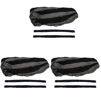 3X хамак за къмпинг, двойна единична лесен хамак с висящи с въжета за разходки, плаж градина