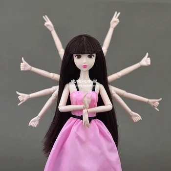4 чифта/лот Оригинален Куклен жест с ръце/Аксесоари за кукли направи си САМ Бяла Кожа За 1/6 Queen XINYI Lisa Играчки Кукли за Момичета Подарък