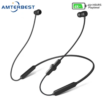 AMTERBEST Q5 КСО, безжични спортни слушалки Bluetooth IPX5, водоустойчив музикални слушалки с микрофон, слушалка за телефони