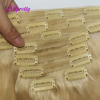 Alipretty 613 Натрупване на човешки косъм, по-светли на цвят козината на цялата глава, директен шнола в гредите на бразилския плетене на косата, 8 парчета