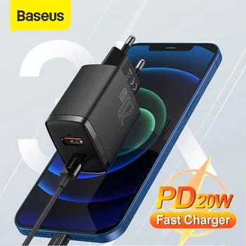 Baseus PD 20 W USB Type C Зарядно За iPhone 12 13 Pro Max Xiaomi mi Dual USB Бързо Зареждане на QC 3,0 USBC Стенен Адаптер За Зареждане на Телефона