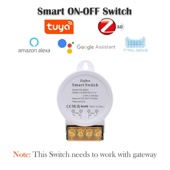 COLOROCK ZigBee Smart Switch Sasha / Приложение Smart Life Работи с Alexa и Google Home Гласово управление 30A Напрежение ac 90-250 В