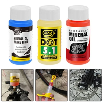 EZMTB кормило масло за дискови спирачки 60 мл спирачна течност за велосипед Минерално масло DOT5.1 Хидравлична спирачна течност Аксесоари за велосипеди на спирачното масло