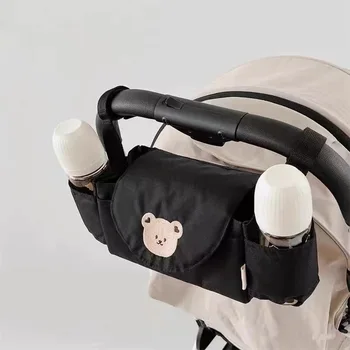 INS, чанта за бебешки пелени, cartoony мечка, катерица, l, бродерия, чанта за колички, органайзер, преносим чанта за съхранение на памперси за майки