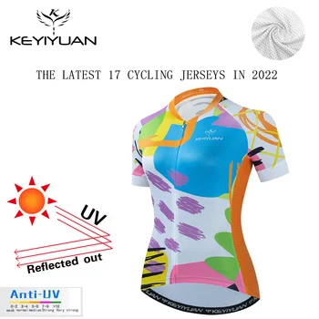 KEYIYUAN, женски блузи от джърси за велоспорта, летни дрехи за планински велосипеди с къс ръкав, ризи, за планински велосипед, дрехи за шоссейного под наем, Майо, Вело