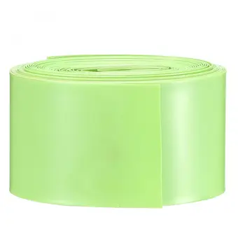 Keszoox 29,5 мм плоска свиване тръба от PVC с дължина 5 m за батерия 18650 ярко-зелен
