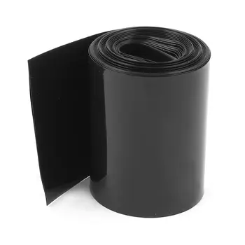 Keszoox 5 метра височина 56 мм Ширина на PVC свиване филм черен цвят за отделението блок AAA
