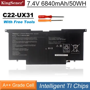 KingSener Нова Батерия за лаптоп C22-UX31 на ASUS Zenbook UX31 UX31A UX31E UX31E-DH72 C22-UX31 C23-UX31 7,4 НА 50 Wh/6840 ма