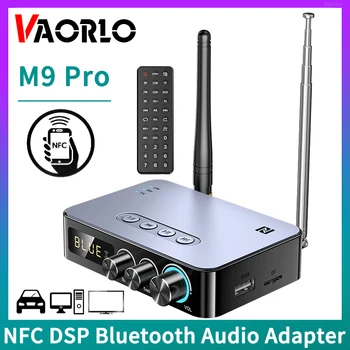 M9 Pro Bluetooth 5.1 Аудио Приемник Предавател NFC/3.5 мм AUX/RCA/USB U-Диск/TF/6,5 Микрофон/FM Радио DSP Hi-FI Музика Безжичен Адаптер