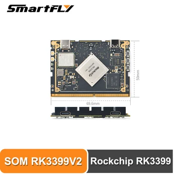 SOM-RK3399V2 4 GB AI Developer kit Wi-Fi, BT Подкрепа gbps Ethernet и двухэкранный дисплей Android/Ubuntu/QT/buildroot HDMI ВХОД/изход
