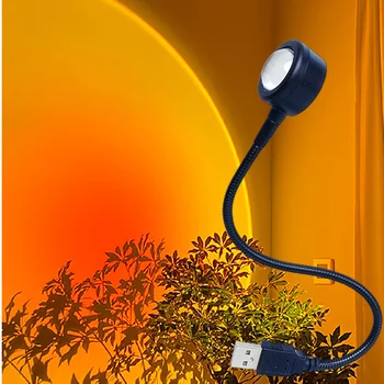 USB Проекционная лампа Sunset Rainbow, с нощна светлина, осветление за фотография, на фона на светлините, начало декор на стени, осветителни тела