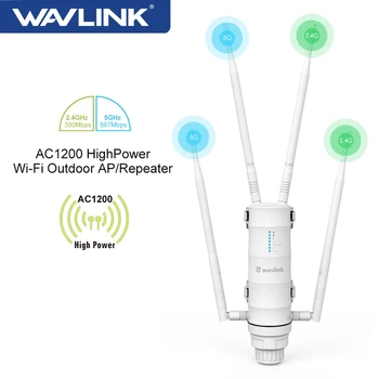 Wavlink Открит WiFi Удължител на диапазона на Безжична Точка за Достъп двойна лента 2,4 G + 5 Ghz Высокомощный Wifi Рутер/Ретранслатор Усилвател на Сигнала POE