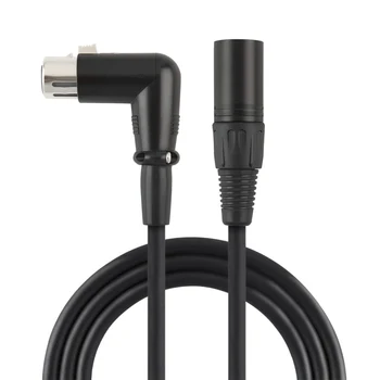 XLR кабел Музикален микрофон Аудио кабел с щепсел под прав ъгъл XLR кабел от жена към мъж 6 метра