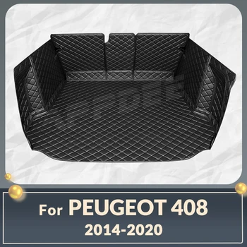 Автоматично подложка за багажника с пълно покритие за PEUGEOT 408 2014-2020 19 18 17 16 15, тампон за багаж, аксесоари за защита на товарното салон