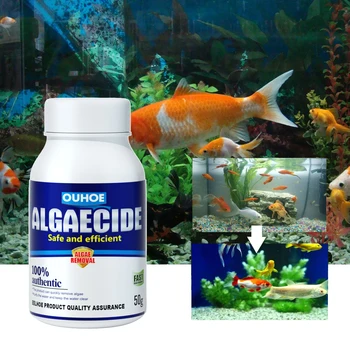 Альгицид за аквариум, контрол дълбоко почистване, препарат за отстраняване на мъх в аквариума, ефективен Контрол за намаляване на водата, почистване от водорасли, сигурен альгицид
