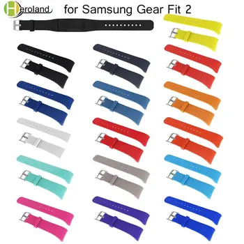 Взаимозаменяеми Каишка На китката, Гривна за Samsung Gear Fit 2 Pro Band, Луксозен мек Силиконов Ремък За Samsung Fit 2 SM-R360, Каишка