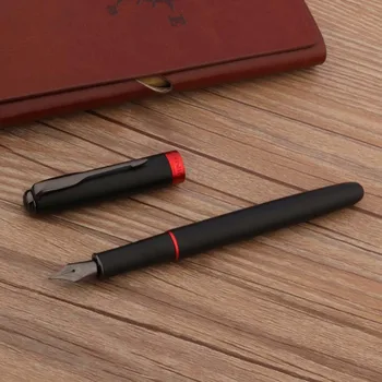 Висококачествена писалка JinHao 75 Матиран черен пистолет със стрела от червени пера Сив Fude Огъване на канцеларски материали Офис консумативи