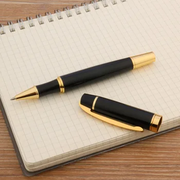 Висококачествена химикалка писалка 620, златен метал, черен, златен, бизнес офис и ученически принадлежности, мастило химикалки за писане