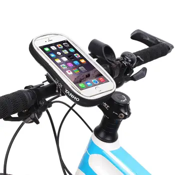 Водоустойчив предната велосипедна чанта за мотор, стойка за мобилен телефон, чанта за мобилен телефон със сензорен екран, 4,7-5,5 инча, аксесоари за велосипед