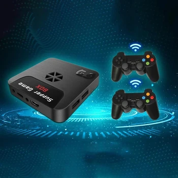 Гореща 4K Супер Конзола X5S WiFi Игрова Конзола с 2 Контролерите на вграден Плейър 9000 + Класически Ретро Игри, 3D HD видео игри TV Stick