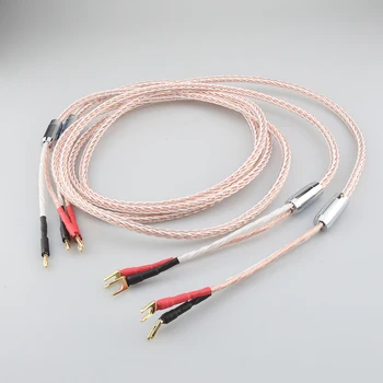 Двойката Audiocrast OCC 8TC кабел динамика fever усилвател на динамиката на HiFi кабел от Y-Y/щепсел тип 