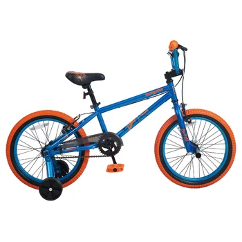 Детски велосипед GISAEV 18-in Burst, една, волан в стил BMX синьо и оранжево на цветя придава на образа на Rad