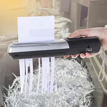 Дробилки режещ инструмент Мини-ръчно шредер за офиса и дома се захранва от USB, ръчно USB-шредер, машина за рязане на хартия