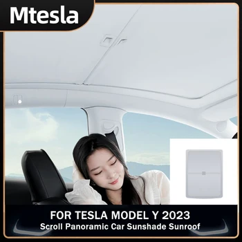 За Tesla, Модел Y 2023 Превъртане На Панорамния Автомобилния Слънцезащитен Козирка Обновяване На Люка, Слънчеви Очила Стъклен Покрив Мансарден Люк Модел Y Автоаксесоари