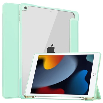 За iPad Калъф 10-то поколение 10,9 Pro 11 Калъф Прозрачен Държач за Моливи Funda За iPad Air 5 10,9 7-ми 8-ми 9-ти 10,2 Калъф за iPad Mini 6