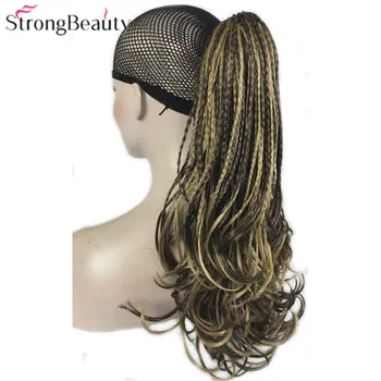 Здрава, красива изкуствена вълнообразни панделка за коса, чл във формата на конска опашка, шнола за коса разширения, изкуствена коса 15 цвята