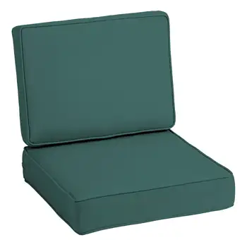 Комплект възглавници за дълбоки седалки Arden Selections ProFoam Essentials 24 x 24, синьо-зелена текстура павлина
