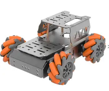 Комплект за кола Колесни шаси Hiwonder Mecanum с двигател TT, Рамка От Алуминиева Сплав, Умен Комплект за Кола за САМ Education Robot Car Kit