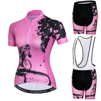 Комплект от джърси за велоспорта, женски годишният велосипеден лигавник, къси панталони, костюм от джърси мтб, дрехи за планински велосипед, с къси ръкави, дишаща бързосъхнеща