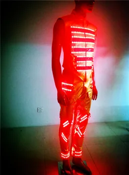 Костюм с led подсветка Lumious промяна на цвета rgb lumious сценична облекло за танци, вечерни шоу програми, мъжки певица, танцьорка, концерт на мъжки дрехи