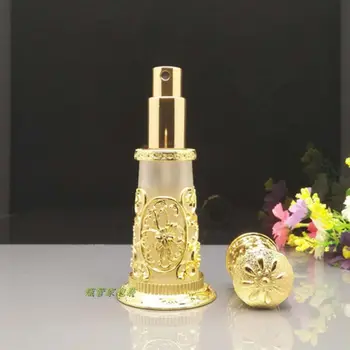 Луксозен флакон-спрей за спиртни напитки на основата на златния лотос, стъклени преносими бутилки за еднократна употреба, прозрачен спрей алкохолен мъгла