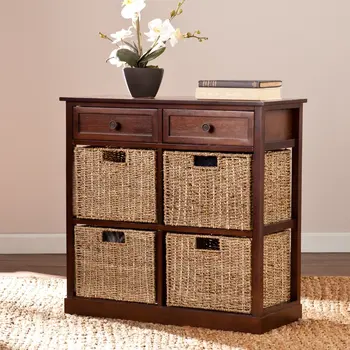 Луксозен шкаф от махагон с 6 чекмеджета - стилно съхранение и организация за вашия дом или офис.