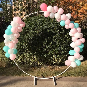 Метален кръгъл балон арка за парти по случай рождения ден на Декор за душата на дете Външно сватбена декорация Фестивали Фон Рамка за декорация