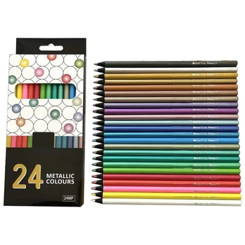 Метални цветни моливи, черните дървени моливи за рисуване, художествени моливи за деца и възрастни