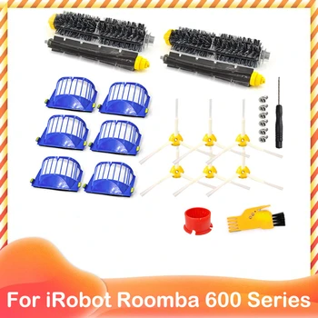 Набор от филтърни четки за iRobot Roomba 600 Series 615 616 620 621 631 651 650 690 680 605 Инструменти за почистване, набор от филтри с котлет четка