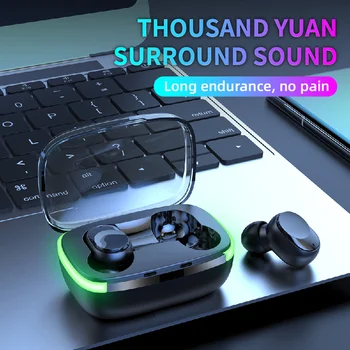 Нови Слушалки Y60 Fone Bluetooth 5.1 TWS Безжични Слушалки С Led Дисплей стерео слушалки Слушалки Със Сензорен контрол