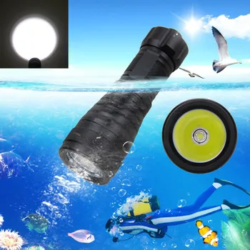 От 10 000 лумена led Фенерче За Гмуркане Водоустойчив твърд анодизиран Подводен 200-метров Фенер За Гмуркане 1-Защитен Тактически Фенер лампа