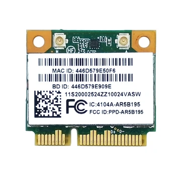 Половината Mini PCI-E WiFi Безжична карта AR5B195 AR9285 802.11b/G/N За Лаптоп G480 G580 G780 Y480 Y580 Y570 G475 V560